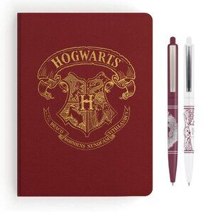 Harry Potter Hogwarts Notebook Journal with Hedwig Pens - Wizarding World Gifts
